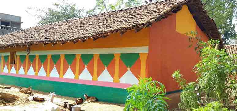 Façade of Tribal Home, Odisha (Courtesy - @sudarshan_swain