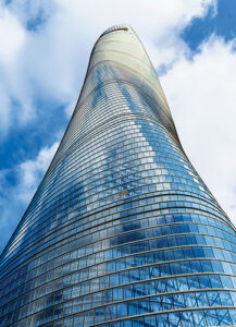 Shanghai Tower - the glass skin in fenestration