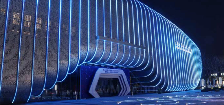 LED Facade Lighting at Robot Exhibition Centre, Hangzhou
