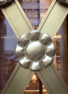 View of bronze florette in Façade design 
