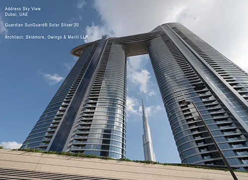 35 storey Waves project with unitised curtain walls