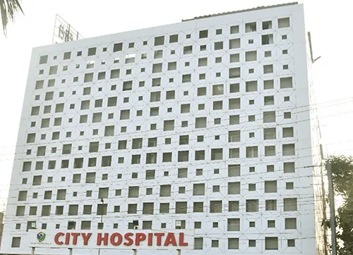A view of City Hospital, Gorakhpur