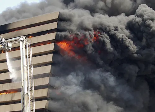 A major fire broke out at a building in Mumbai’s Malad area