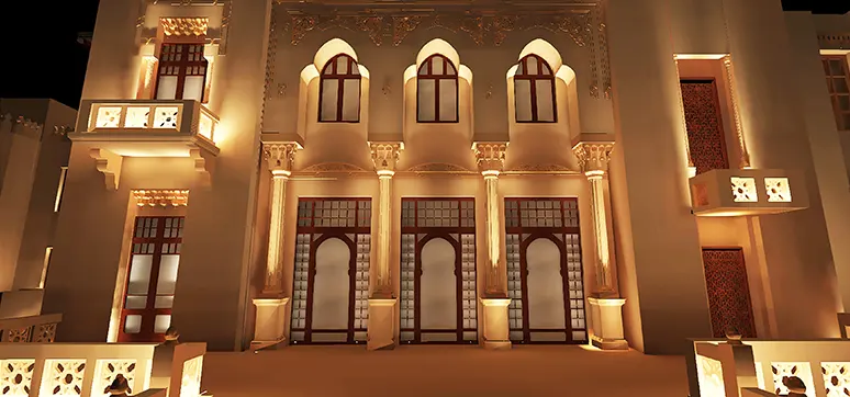 Facade Lighting Deisgn at Al Sultana Malak , Heliopolis - Heritage Building