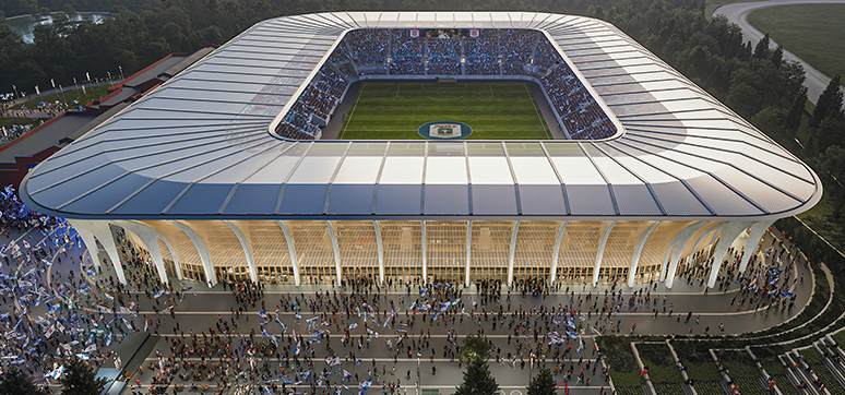 Danish football stadium by Zaha Hadid Architects