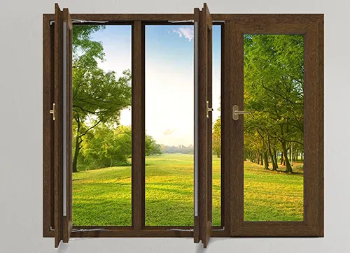 Sudhakar premium range - Wooden textured casement window
