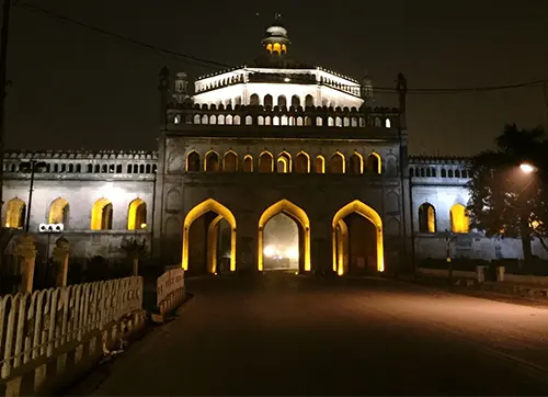 Lighting design at Rumi Gate, Lucknow