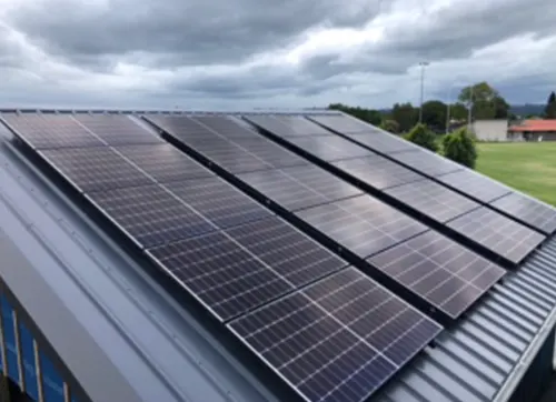 Photovoltaic installation to garage northern facing roof 