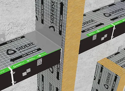 Siderise offers both full fill (RV) and open state (RH) Cavity Barriers, suitable for a variety of cladding types