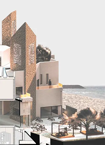 Design element of the Dubai’s Conjunction Sea House Project