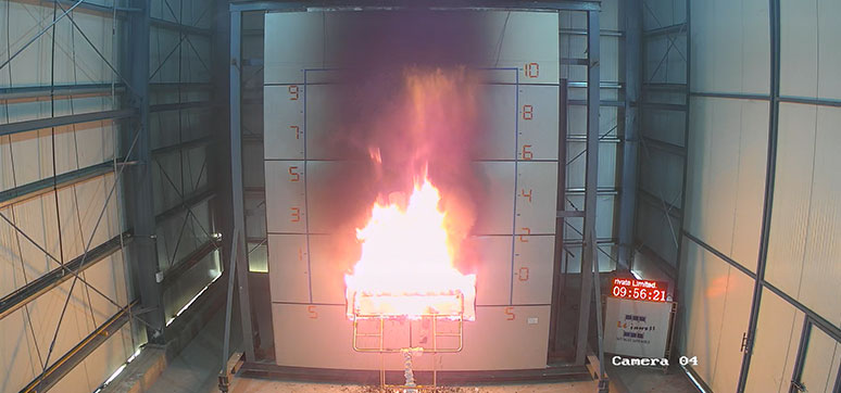 Fire Testing for buildings: ISME Test at Winwall India