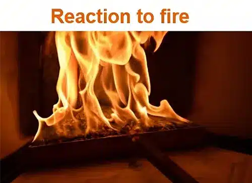 Building materials reaction to fire