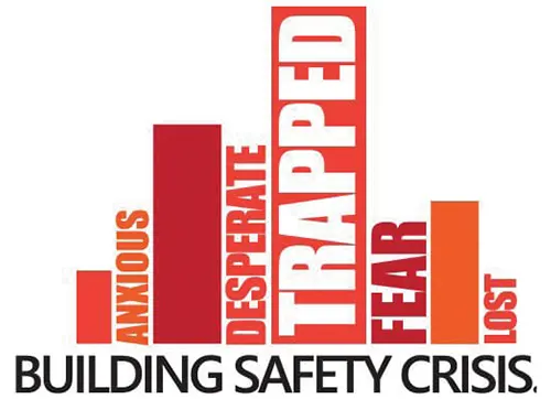 Building Safety Crisis Ltd logo, depicting the emotions felt by those in flats