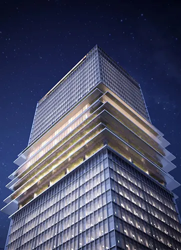 Exterior Facade of the Sun Tower Project