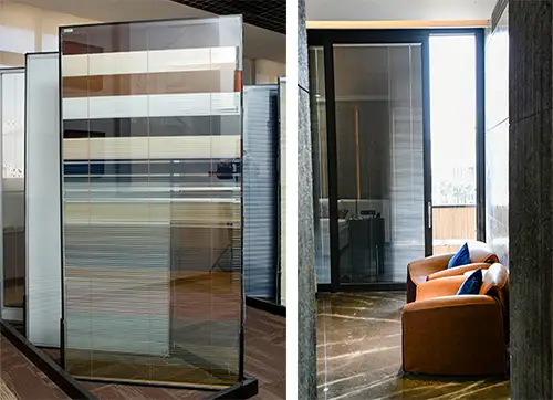 Modern office chairs by window