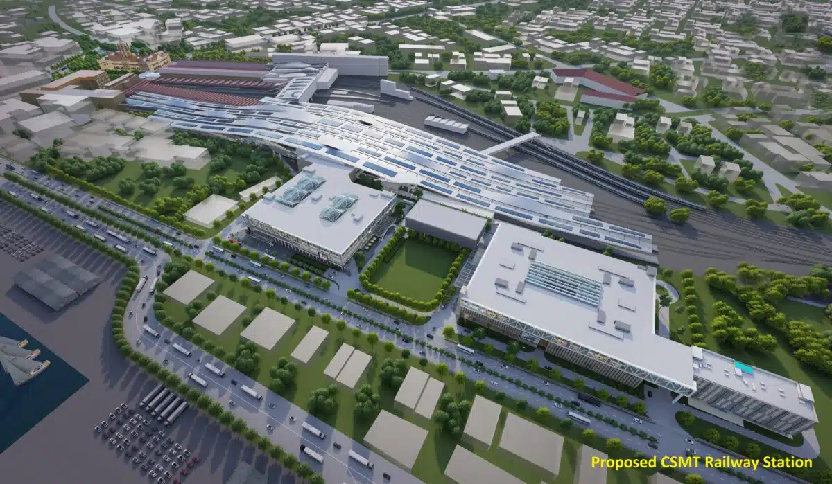 Rendered Aerial View of CSMT Station