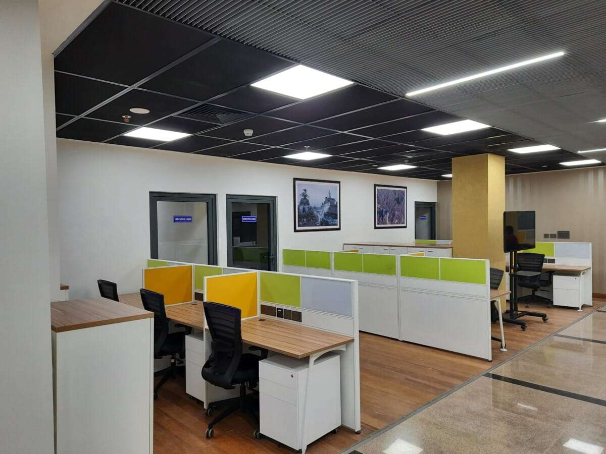 Defence Offices Complexes, Delhi Workspaces designed with fire-rated materials (Image Credit – GPM Architects & Planners)