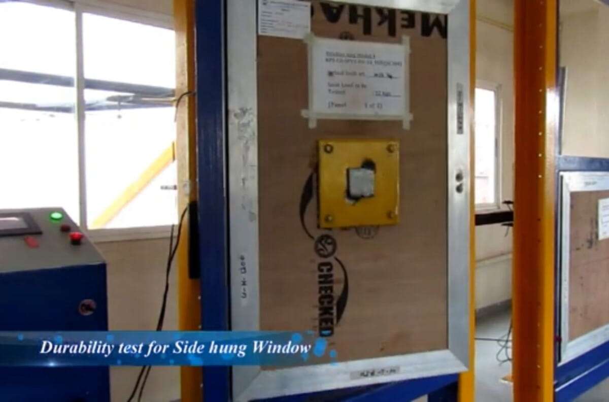 Durability test for slide hung window