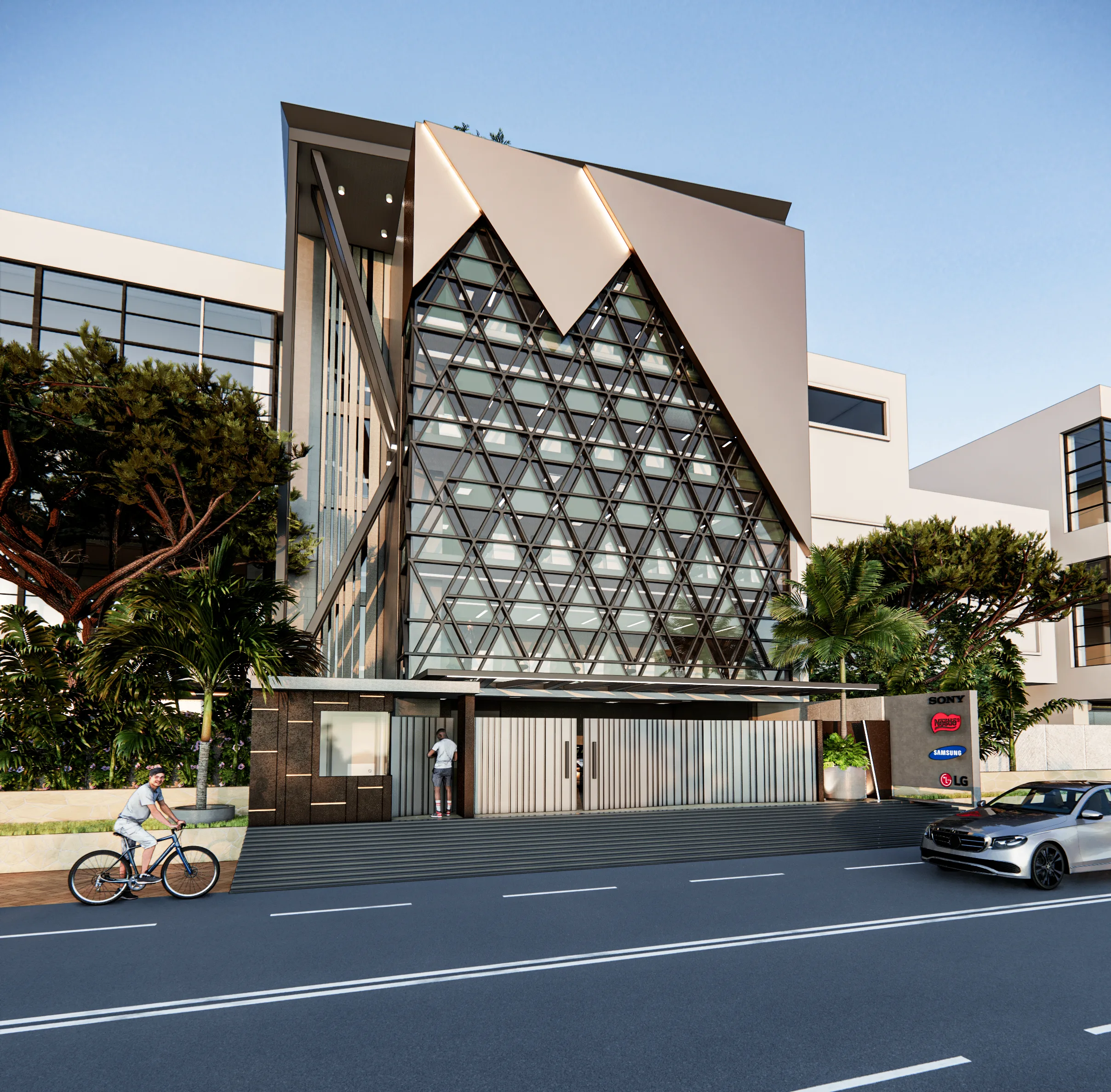 Home Glass Facade Design