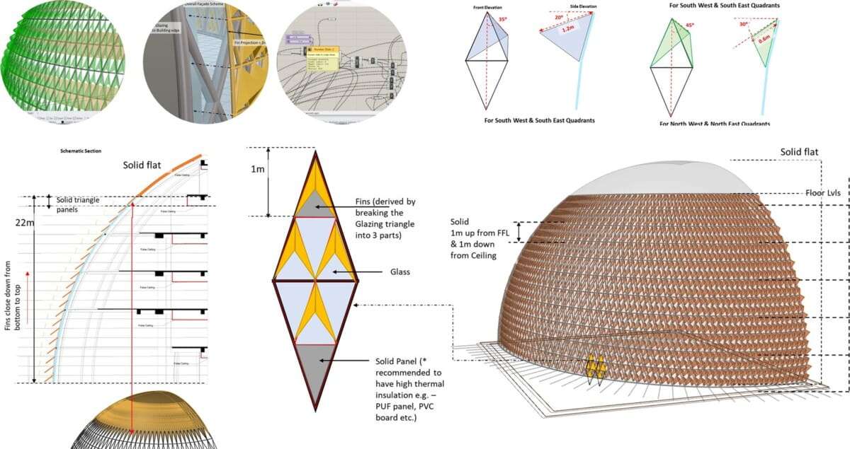 Parametric tools like Ladybug + Grasshopper allow designers to simulate various depths, spacing, and angles of shading devices, tailoring them precisely to solar geometry