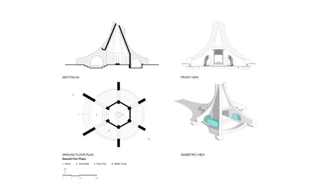 Sacred Fire Place Forest of Peace by Raasa Architects
