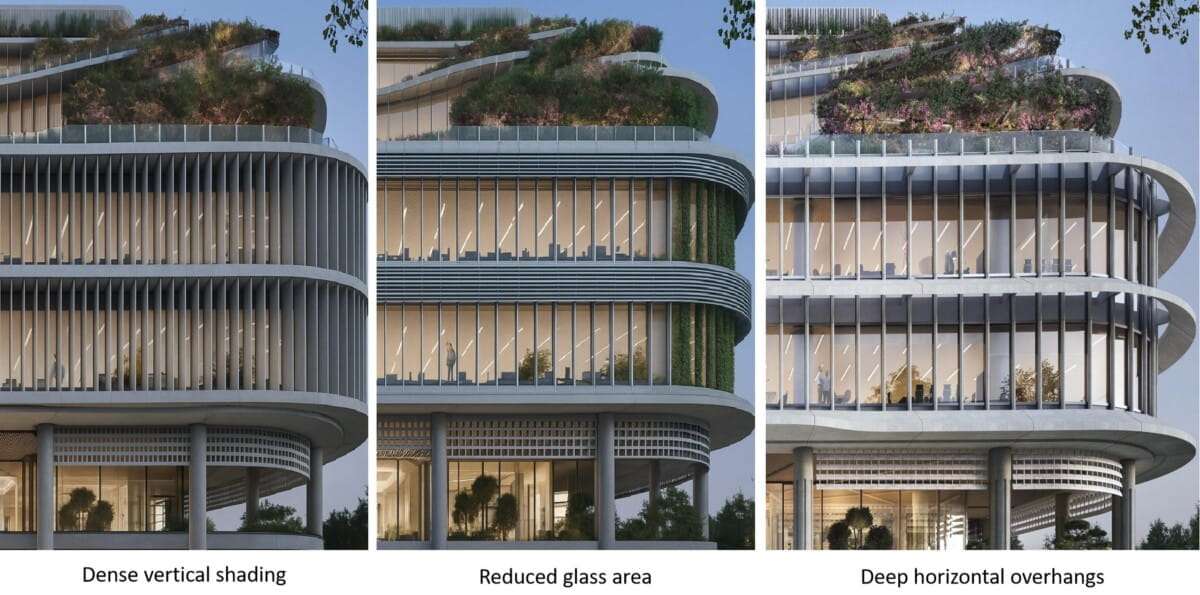 Visualisation tools like Midjourney accelerate concept development, allowing rapid exploration of architectural expression possibilities for optimised façade solutions