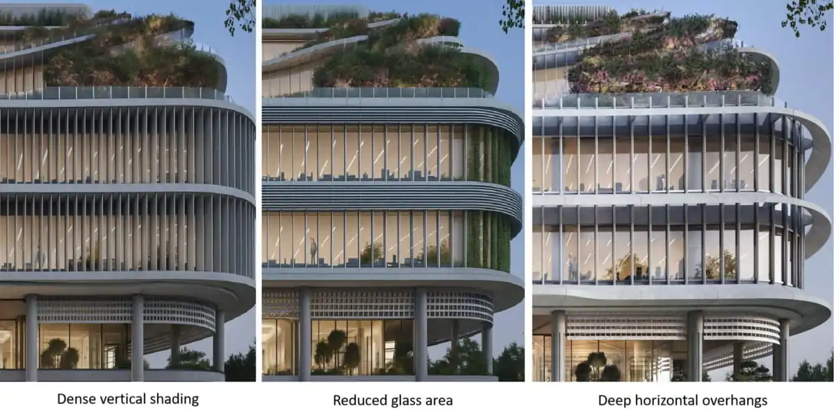 Visualisation tools like Midjourney accelerate concept development, allowing rapid exploration of architectural expression possibilities for optimised façade solutions