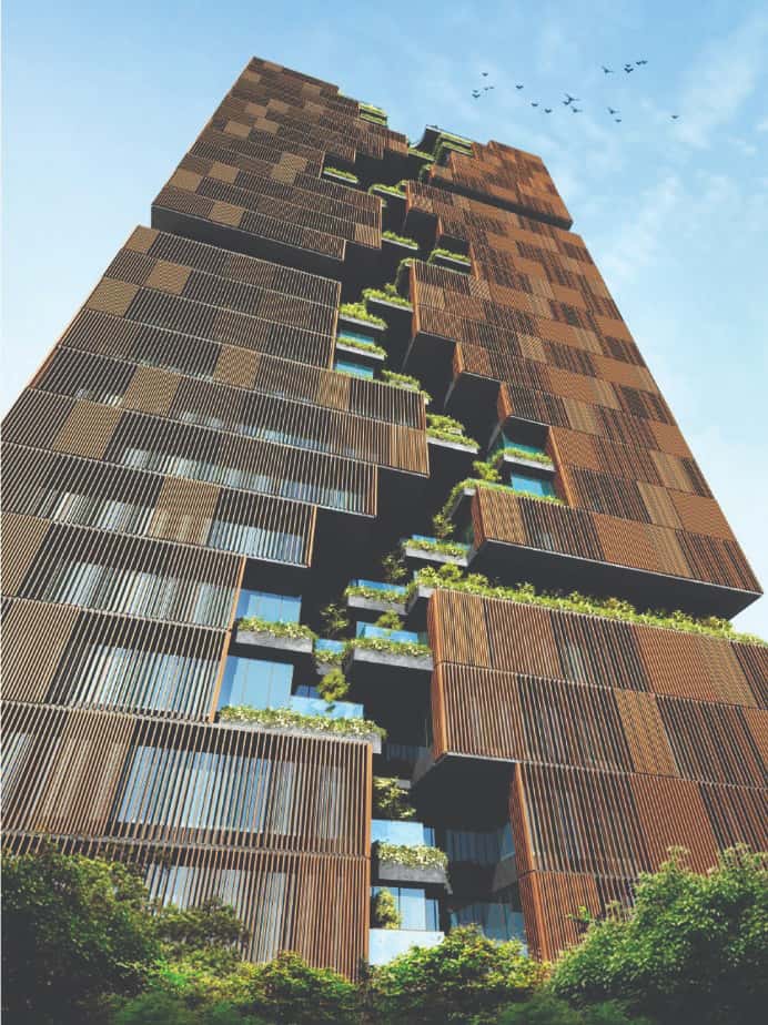 Figure 6 Office Building for Lotus by Sanjay Puri Architects (an amalgamation of biophilia & use of screen)