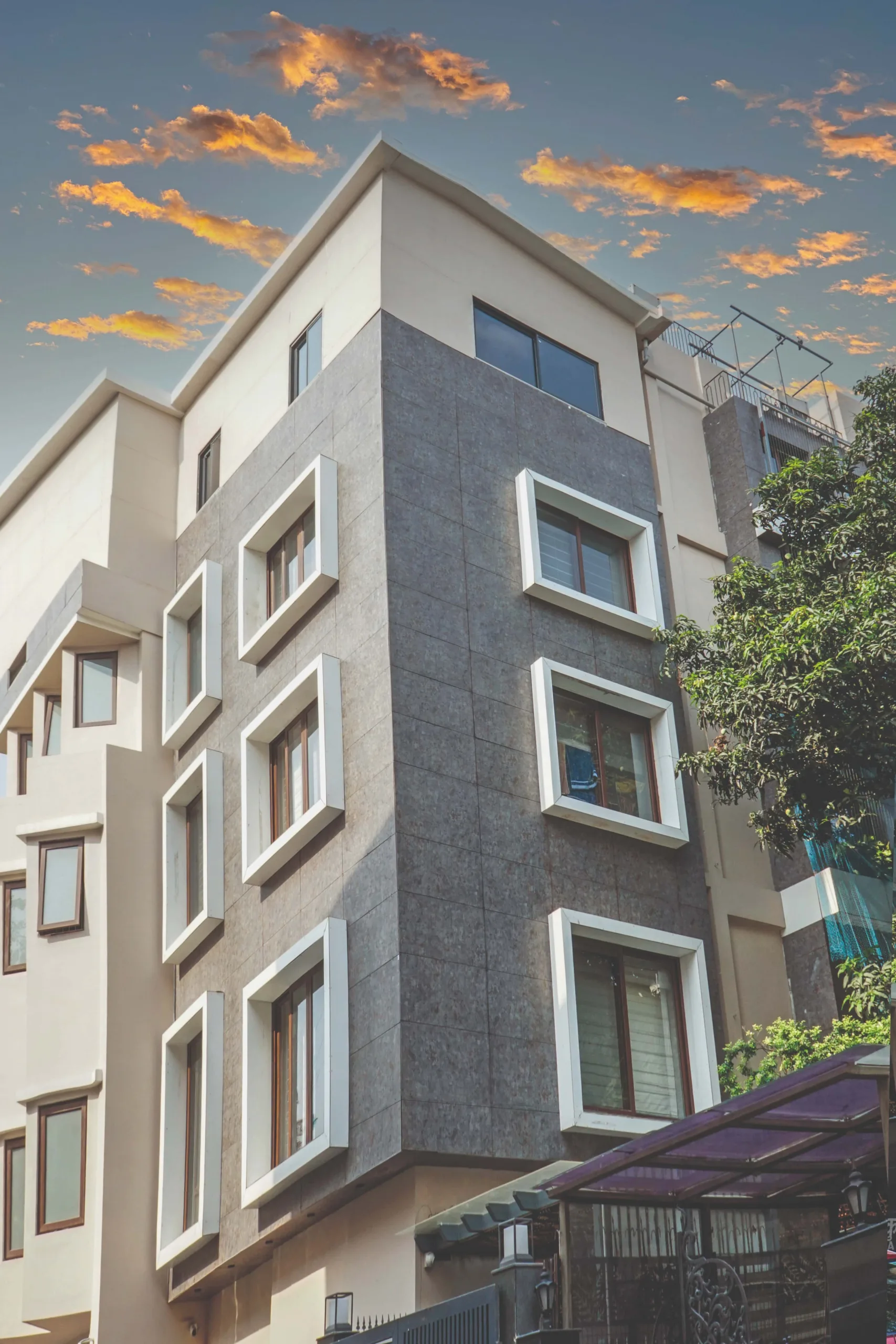 Image Credit – Greenlam Industries - Façade and recessed window application for commercial project in Kolkata