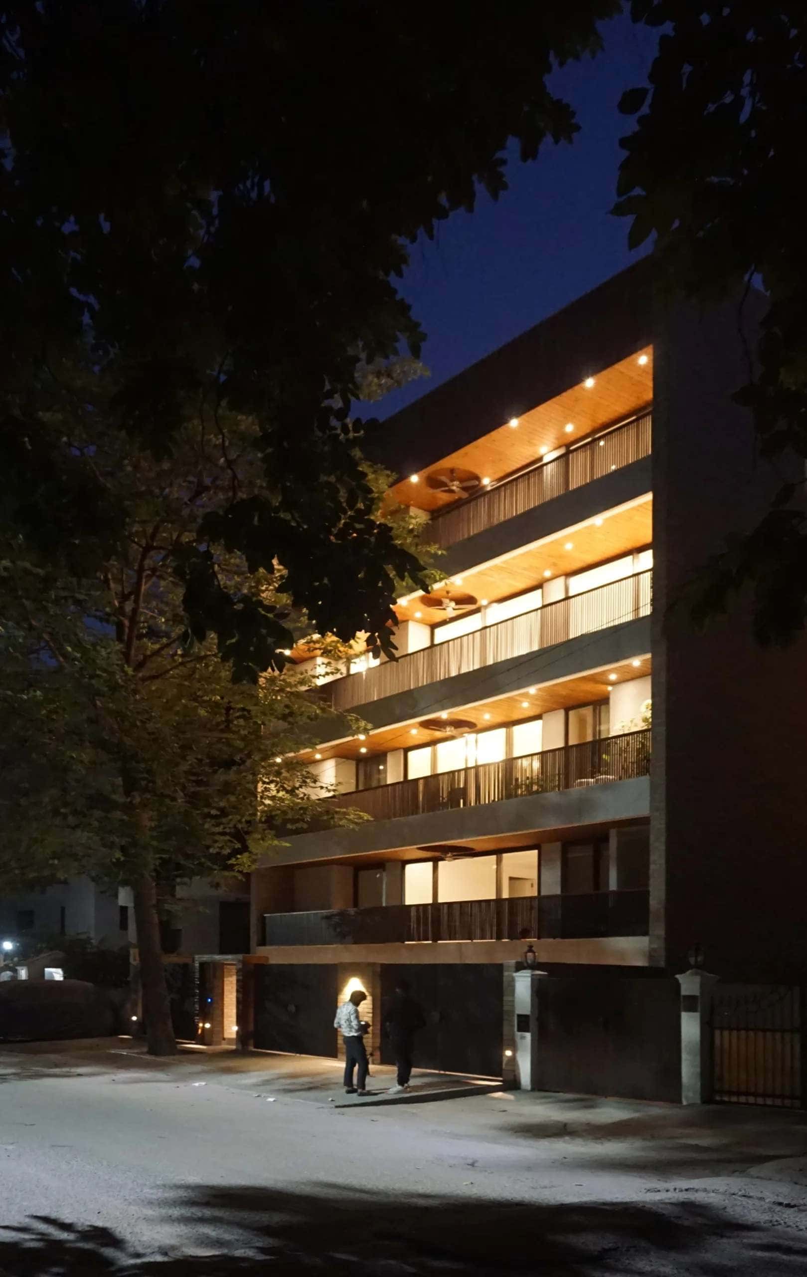 Night View Of The Apartment