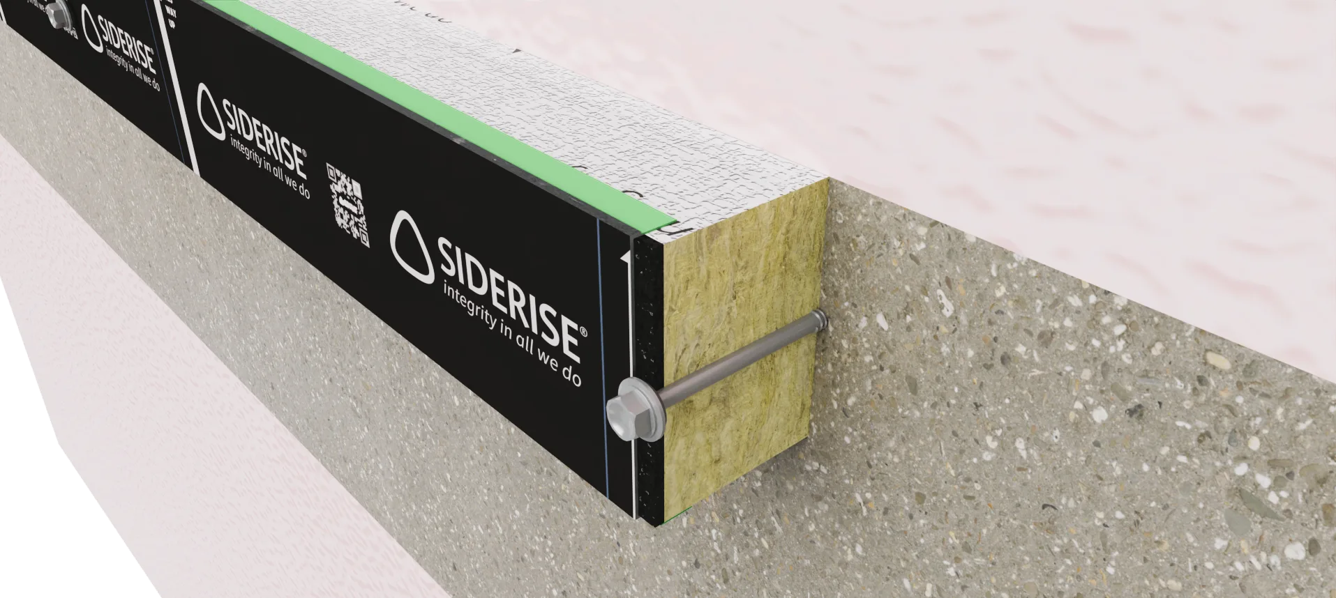 Figure2- For small voids, open state fire barriers tend to be fitted using a direct through fix to the substrate