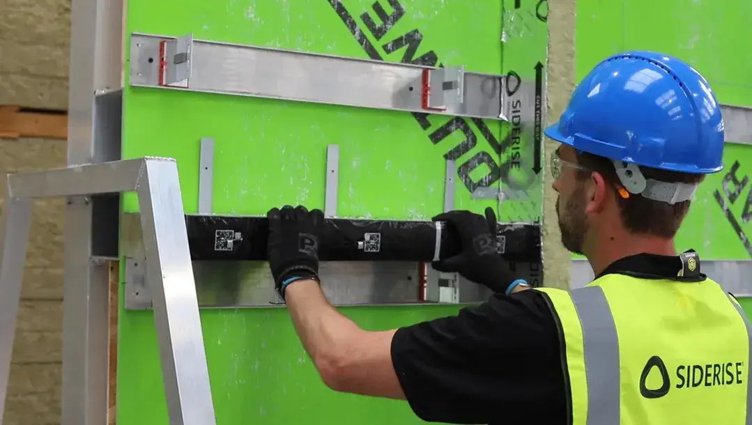 Figure 5 Installation of OSCB with positive retention bracket, demonstrating the visibility of the bent ends