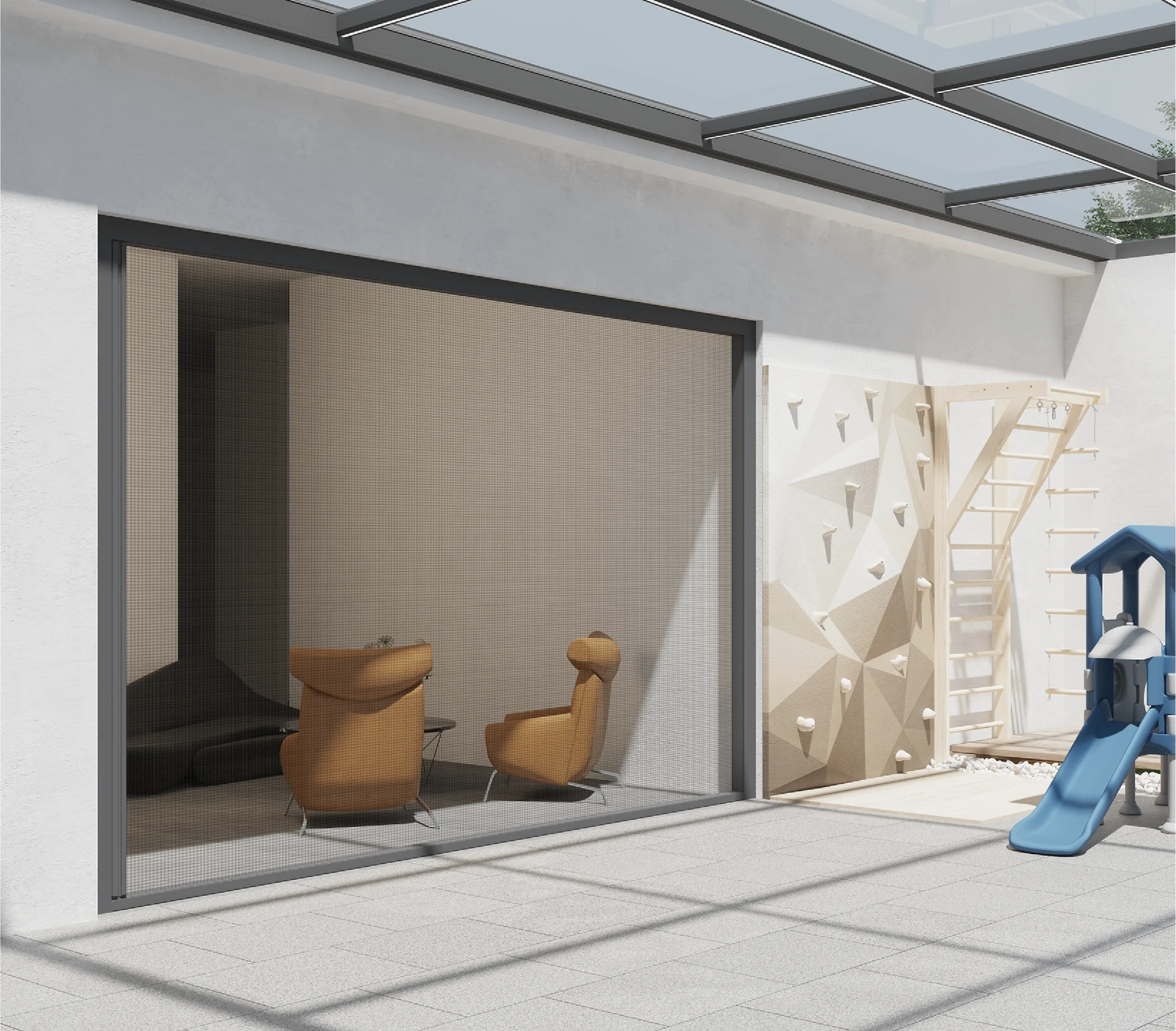 D90 High-Rise Screen is a revolutionary solution designed to keep interiors fresh, insect-free and aesthetically refined