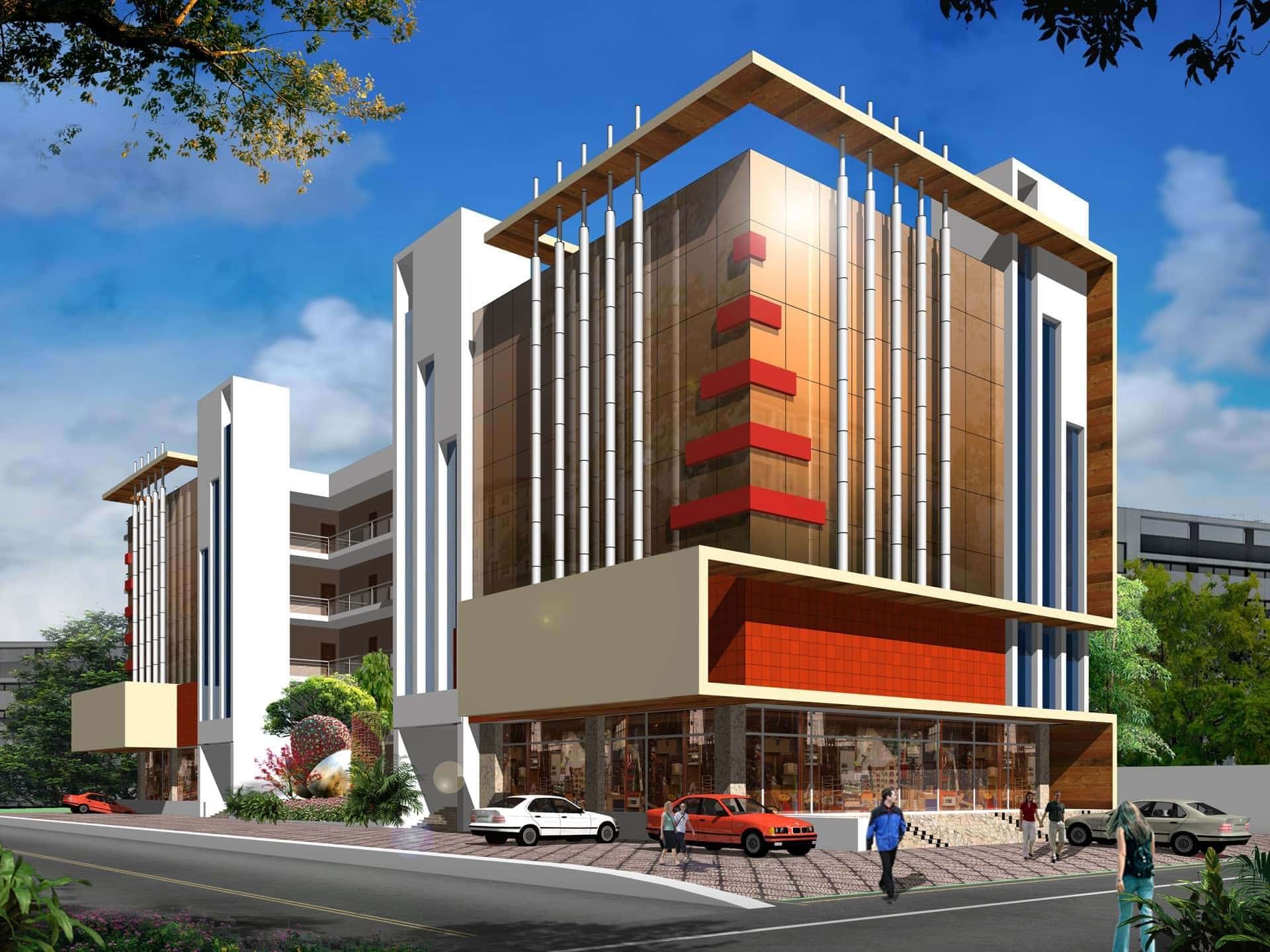 Ashoka Complex at Malakpet, Hyderabad DG glass with Fins in ACP