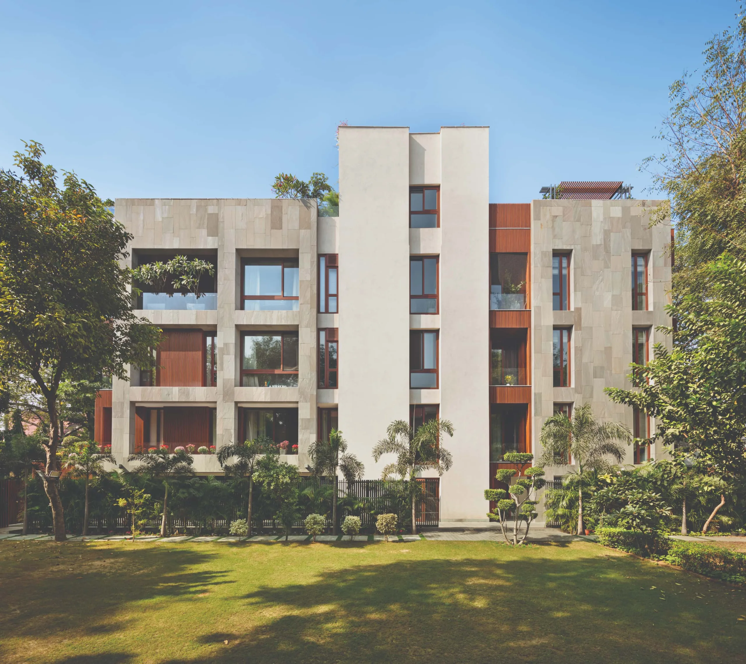 B-10 Residence, New Delhi, Expansive windows flood the interiors with natural light and ventilation (Image Credit - Andre J Fanthome)