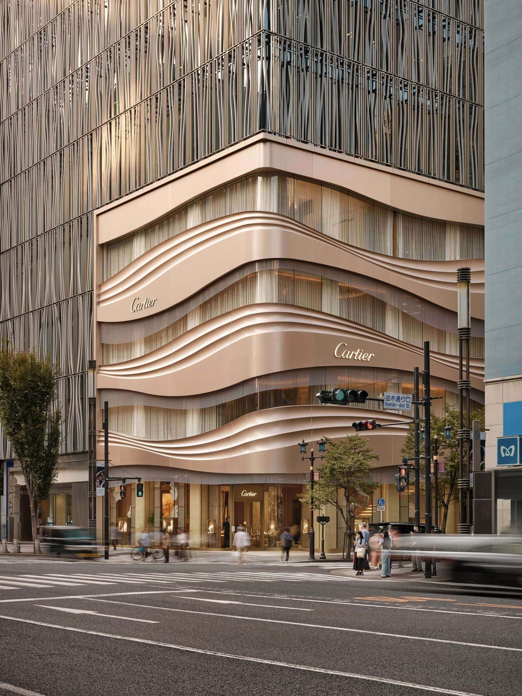 Cartier Unveils Fluid, Fabric-Inspired Façade for its Ginza Flagship