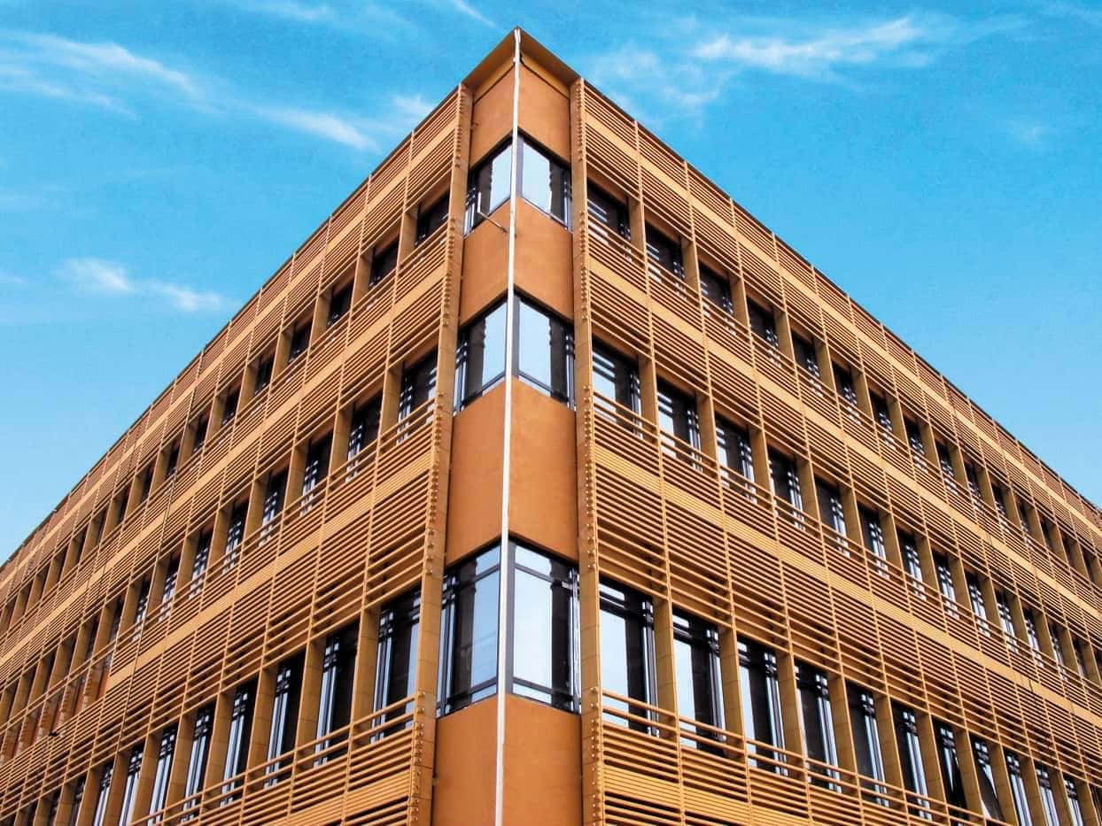 Façade of a project with innovative sun-shading (Image Credit- Wienerberger)