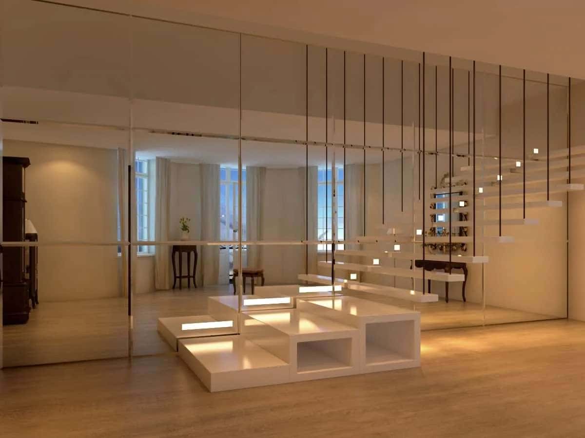 Mirrors - adding to the depth of the room