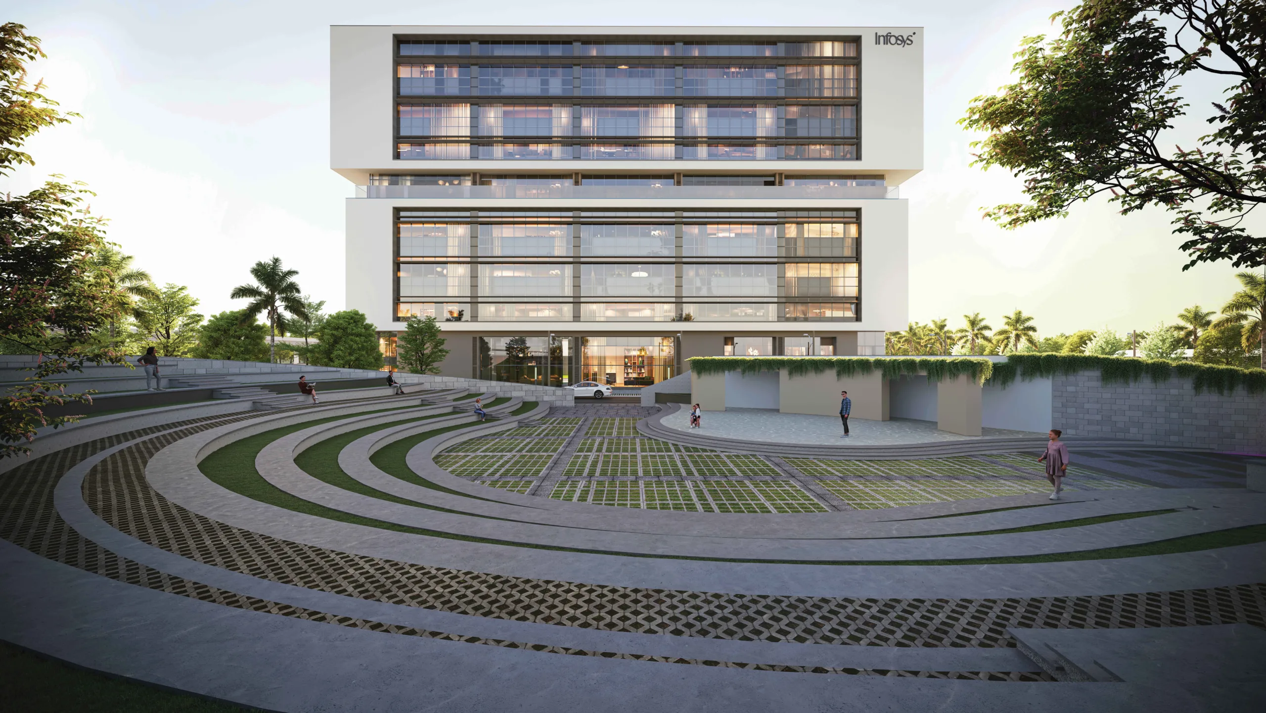 This design is a masterclass in cultural continuity, where the grandeur of Maratha architecture is distilled into a futuristic corporate campus