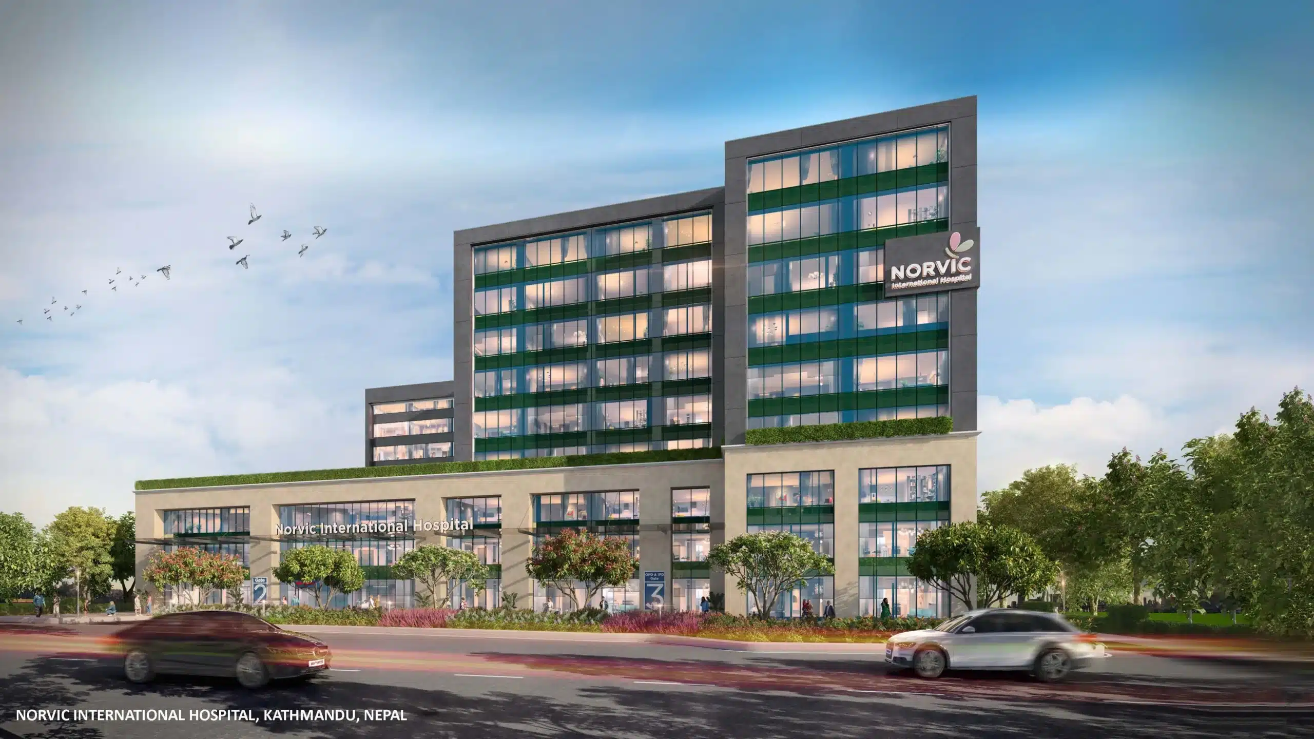 Norvic International Hospital, Kathmandu, Nepal. Natural light is a necessity for healing rather than a luxury (Image Credit - Acenzo LLP)