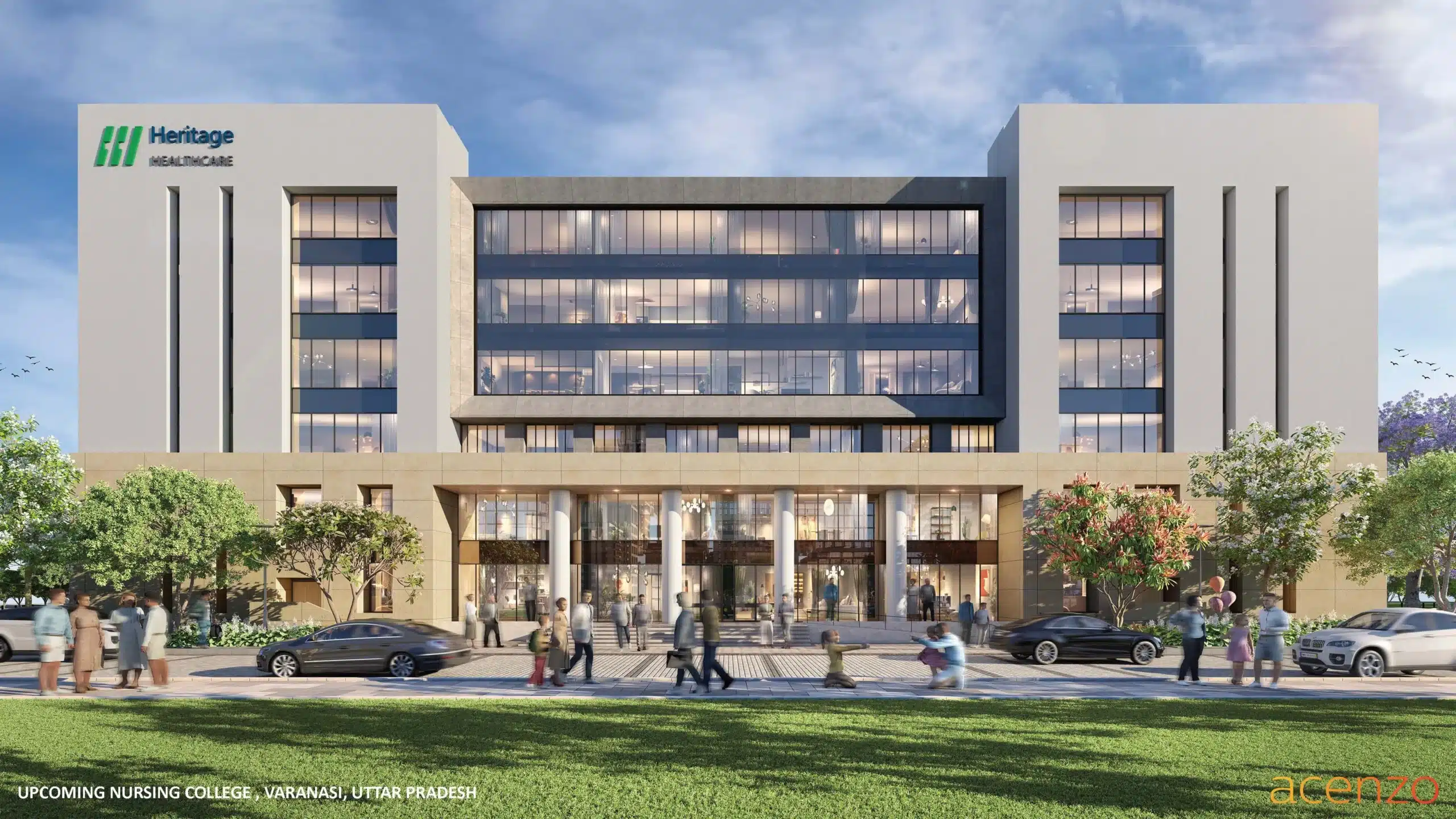 Upcoming Nursing College, Varanasi, Uttar Pradesh (Image Credit - Acenzo LLP)