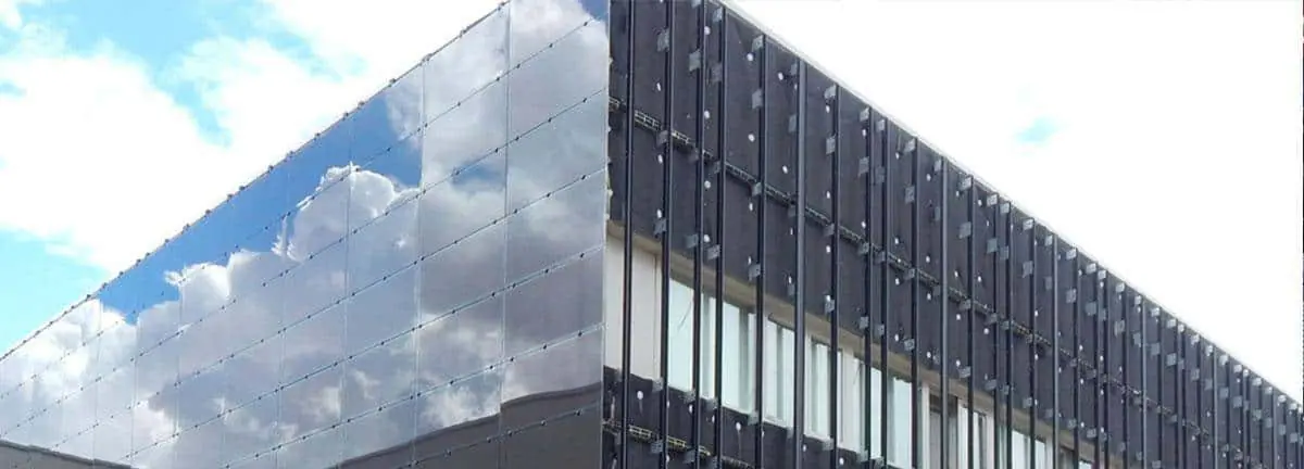 Curtain wall, ventilated façade (Source: Onyx Solar)