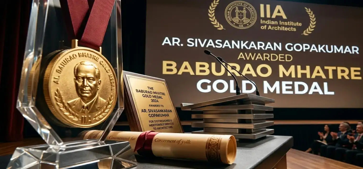Ar. Sivasankaran Gopakumar Awarded Baburao Mhatre Gold Medal