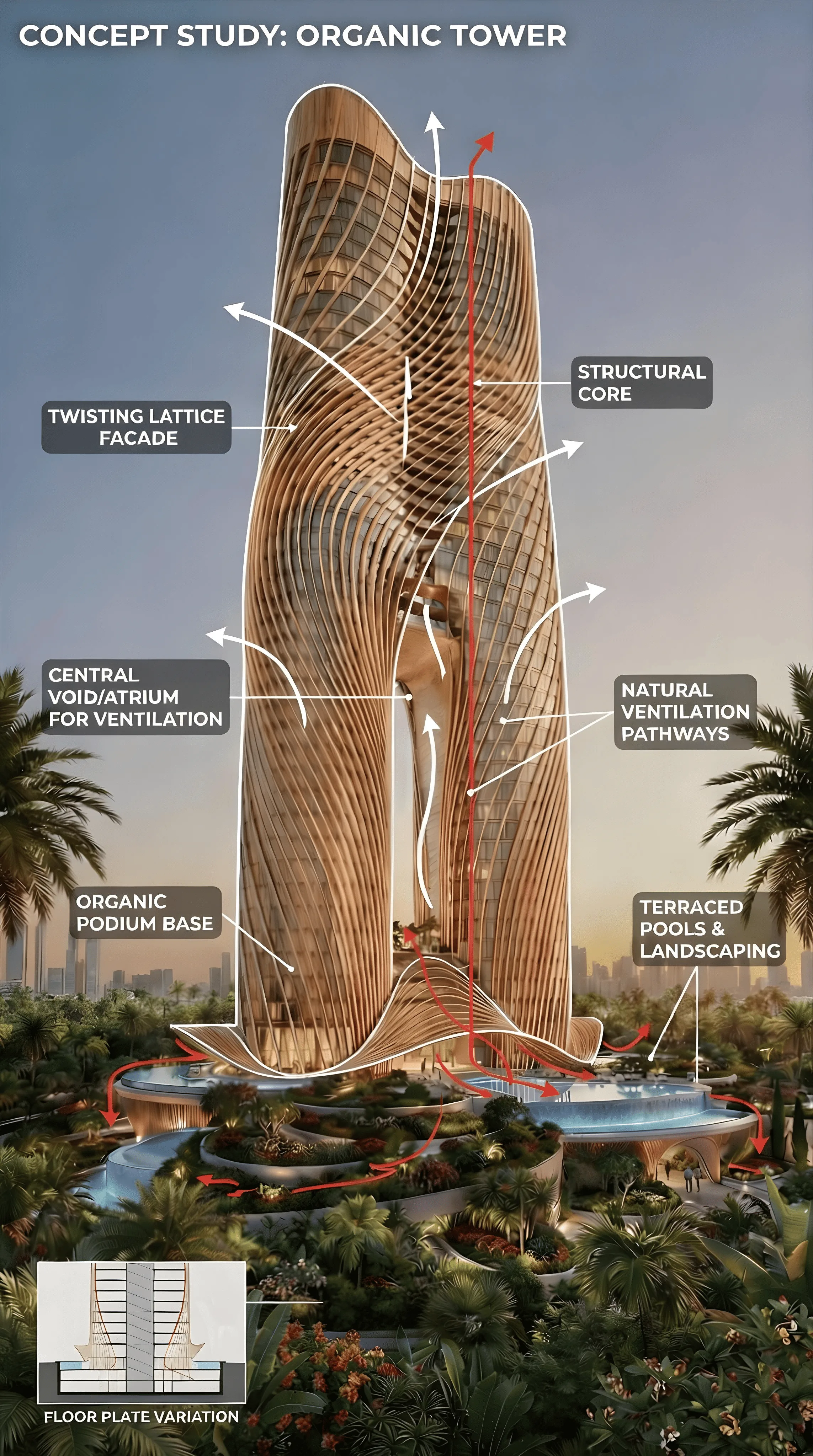 Concept study – Organic Tower