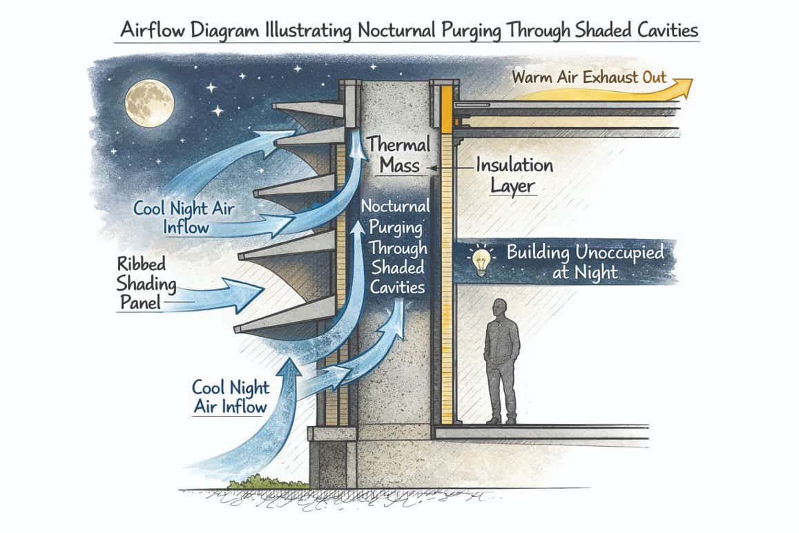 Nocturnal purging through shaded cavities