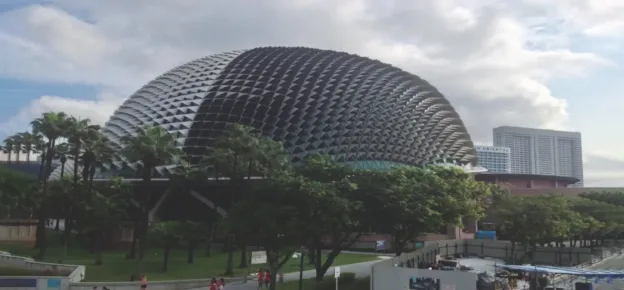 The Durian Fruit Pattern On Esplanade Theatre, Singapore
