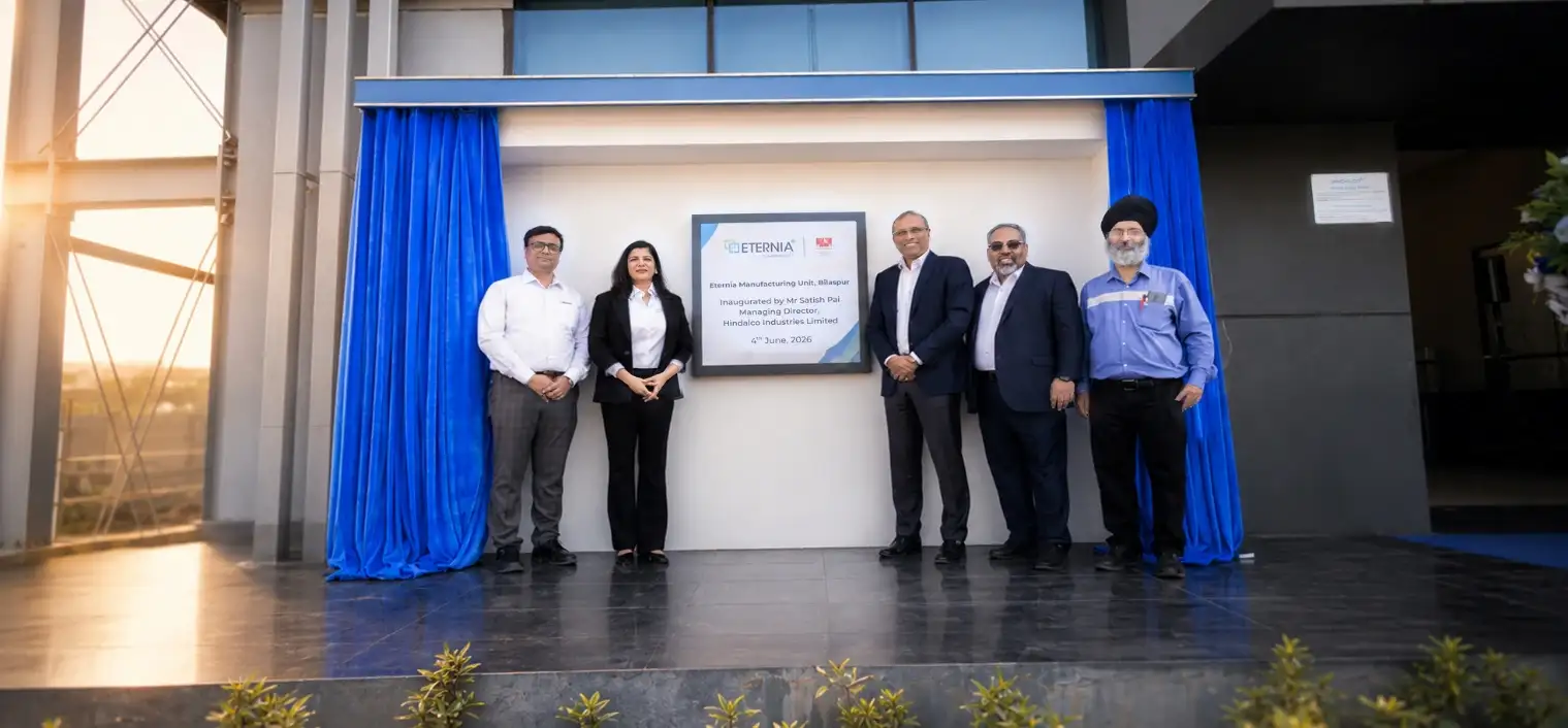 Mr . Satish Pai - MD - Hindalco Industrirs and Ms. Kopal Agrawal, CEO – Aluminium Downstream, Hindalco Industries Ltd at the launch of Eternia's  Bilaspur manufacturing facility.