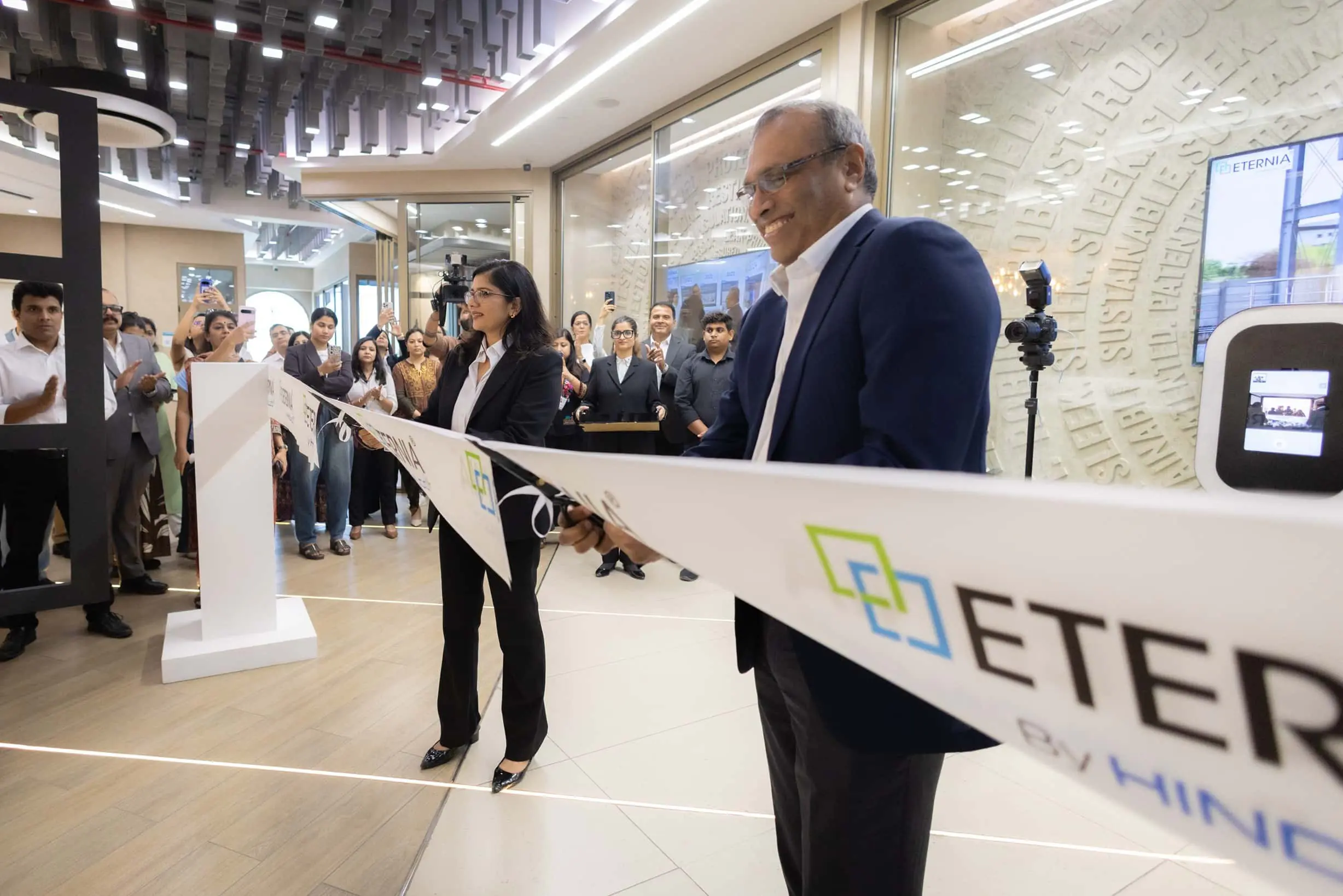 Mr . Satish Pai - MD - Hindalco Industrirs and Ms. Kopal Agrawal, CEO – Aluminium Downstream, Hindalco Industries Ltd at the launch of Eternia's flagship experience centre in New Delhi