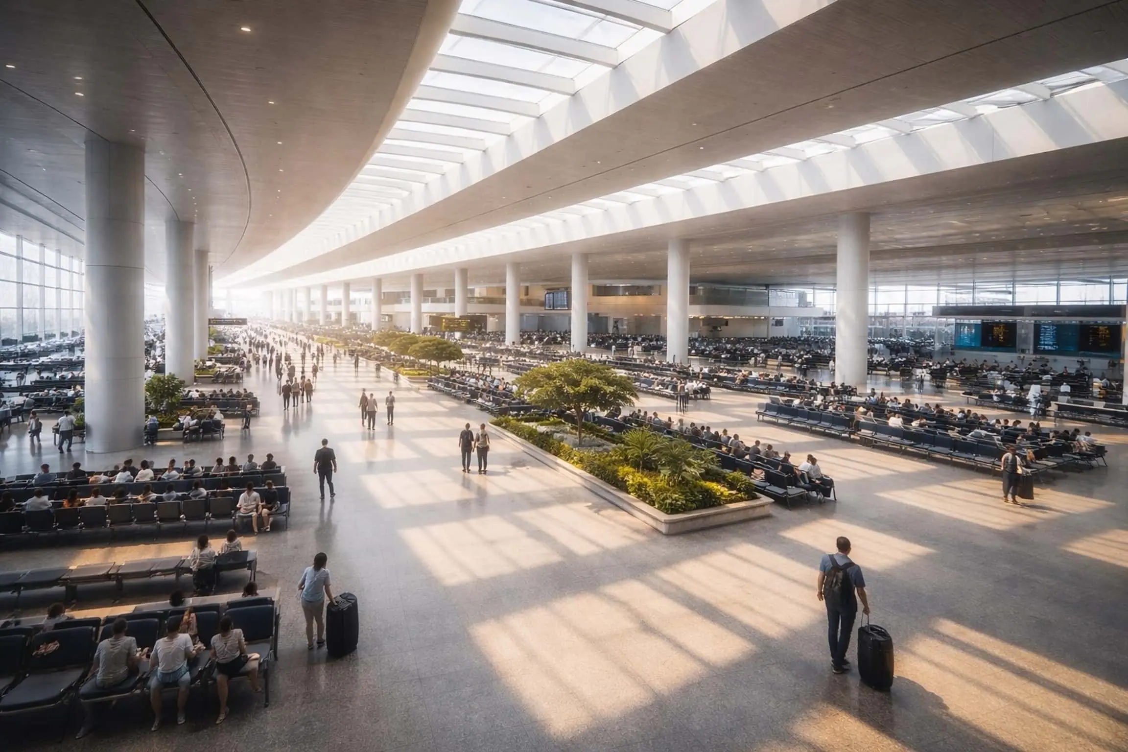 Daylight in large-span terminals