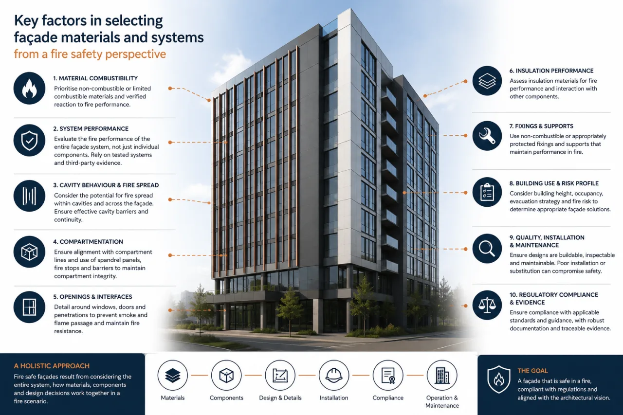 Key considerations while selecting the façade material (Image courtesy Duncan Winsbury)